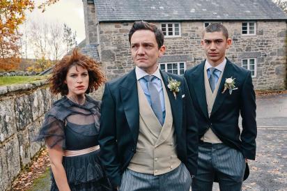 Della (Jemima Rooper), Patrick (Sebastian Armesto), and Leo (Archie Renaux). BBC/Mainstreet Pictures