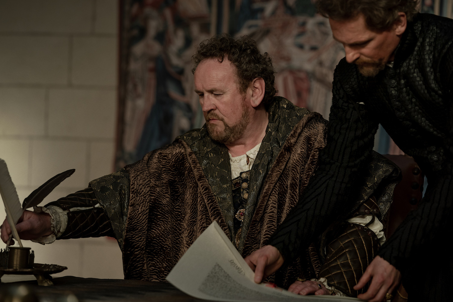 King Francis (Colm Meaney) and Montmerency (Barry Atsma). (Starz)