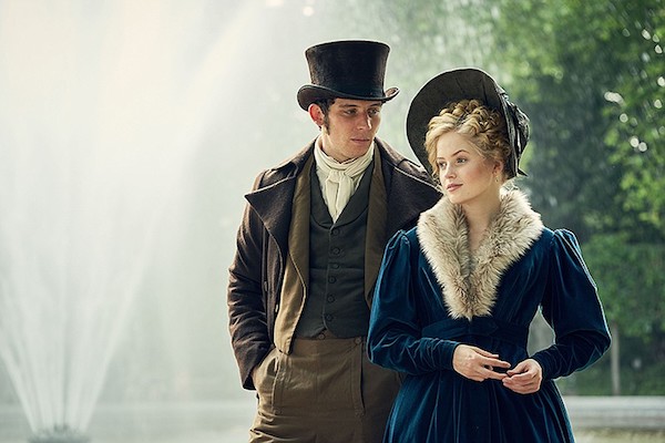 Marius Pontmercy (Josh O’Connor) and Cosette (Ellie Bamber). Photo credit: Courtesy of BBC. Photographer: Robert Viglasky