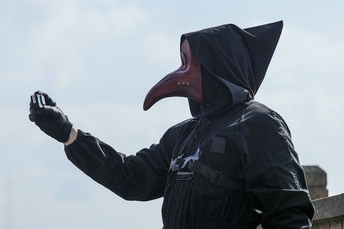 A sinister plague doctor. @ Acorn TV