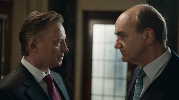Robert Sutherland (Robert Carlyle) and Archie Glover-Morgan (David Haig). Credit: Courtesy of © Sky UK Limited.