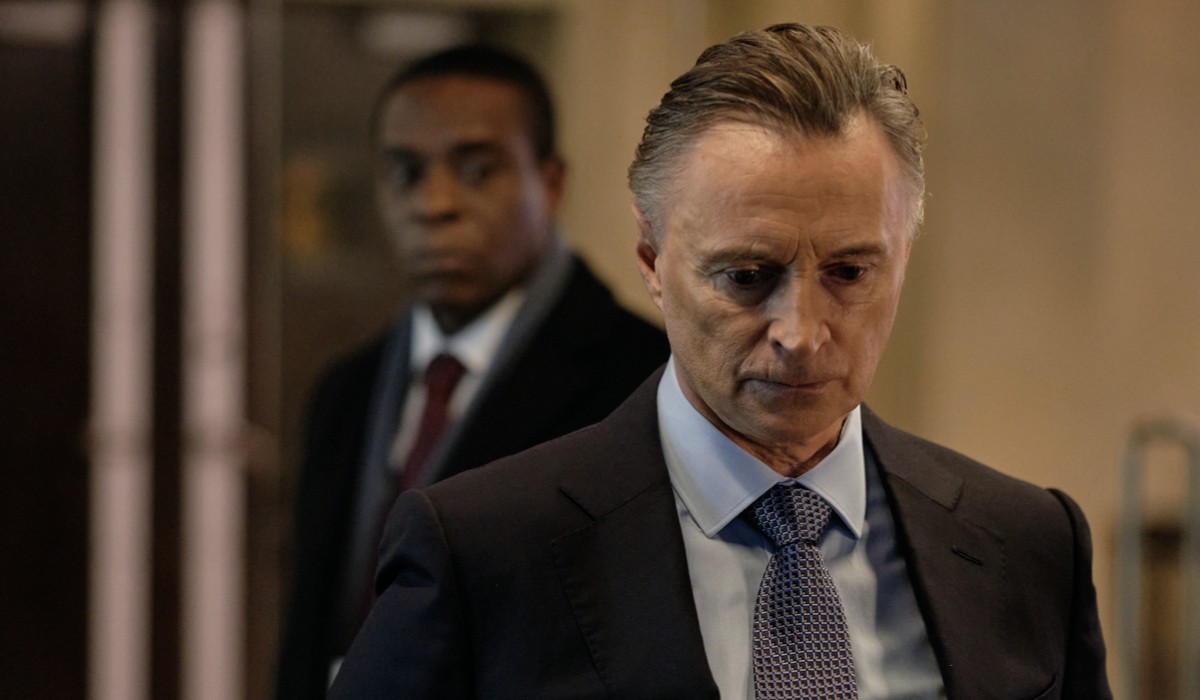 Joseph Obasi (Richard Pepple) and Robert Sutherland (Robert Carlyle). Credit: Courtesy of © Sky UK Limited