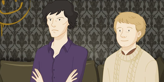 Surprise, Animated Sherlock is also kind of a jerk. (Screencap via YouTube)