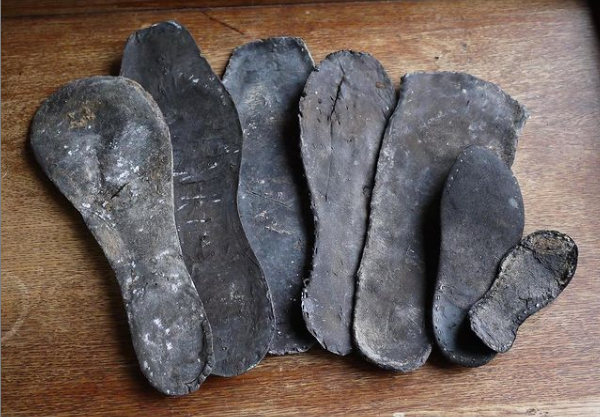 Shoe soles. Lara Maiklem on Instagram @london.mudlark