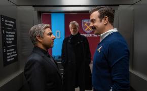 Jason Sudekis, Nick Mohammed, and Anthony Stewart Head in "Ted Lasso" Season 3