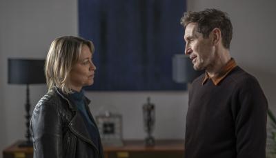 Picture shows: Nicola Walker as Annika and Paul McGann as Jake Strathearn