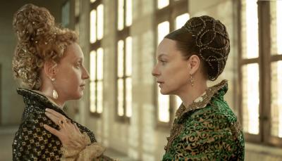 Picture shows: Diane De Poitiers (Ludivine Sagnier) and Catherine de Medici (Samantha Morton) about to embrace each other.