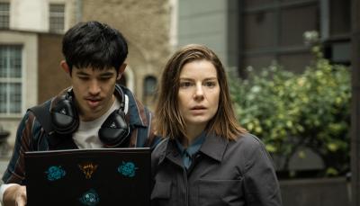 Christopher Chung and Aimee-Ffion Edwards in "Slow Horses"