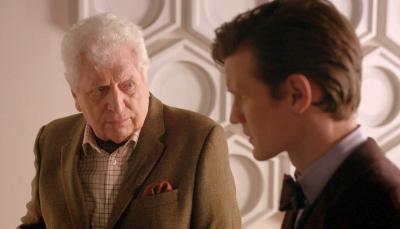 Tom Baker as 'The Curartor' and Matt Smith as the Eleventh Doctor in the 'Doctor Who' 50th Anniversary special, "The Day of the Doctor"