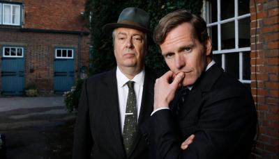 Shaun Evans as DS Endeavour Morse and Roger Allam as DI Fred Thursday in Endeavour Season 9, Episode 1