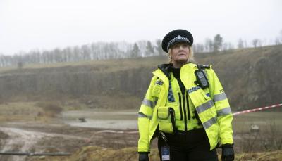 Sarah Lancashire as Catherine Cawood lost in the fog in 'Happy Valley' Season 3