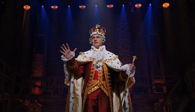  Jonathan Groff as King George in "Hamilton"