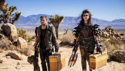 Daniel Radcliffe as Sid and Geraldine Viswanathan as Freya walked a blighted landscape in 'Miracle Workers: End Times'