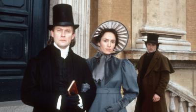 Picture shows: The protagonists of Middlemarch, Dorothea Brooke (Juliet Aubrey), Edward Casaubon (Patrick Malahide), and Will Ladislaw (Rufus Sewell)