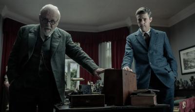 Anthony Hopkins as Sigmund Freud and Matthew Goode as C.S. Lewis debate life, the universe, and everything in 'Freud's Last Session'