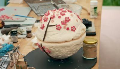 Tasha's Plum and Ginger Meringue Bombe Showstopper from 'The Great British Baking Show' Season 14's Desserts Week 