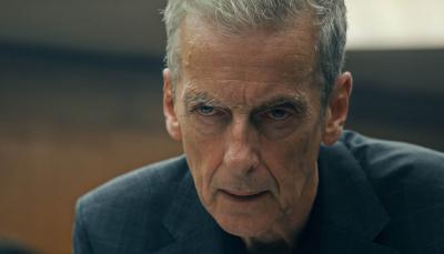 Peter Capaldi as DCI Daniel Hegarty in the interrogation room in Criminal Record Season 1