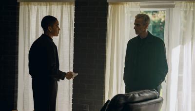 Cush Jumbo as DS June Lenker and Peter Capaldi as DCI Daniel Hegarty finally talk in 'Criminal Record'