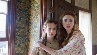 Taissa Farmiga and Karen Gillan in one of the few period dramas Gillan has starred in, 'In The Valley of Violence'