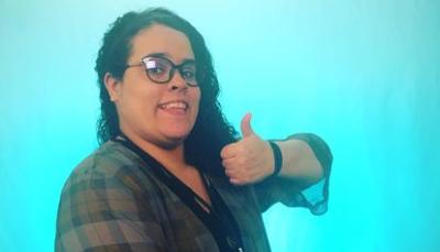 Megan Vick gives Telly Visions a thumbs up 