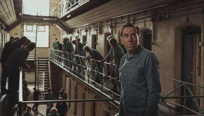 Ben Miller as Professor T during a prison riot in Professor T Season 3