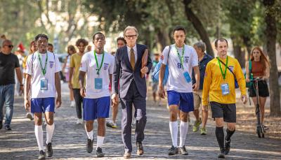 The Beautiful Game Netflix First Look Bill Nighy Group Shot