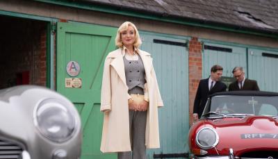Helen George as Trixie Aylward has no idea of the car crash that's going to hit her in 'Call the Midwife' Season 13
