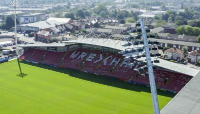 Wrexham Stadium from the air
