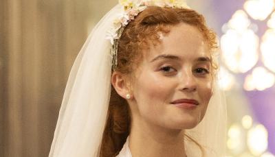 Millie Gibson as Irene on her wedding day in 'The Forsyte Saga' Season 1