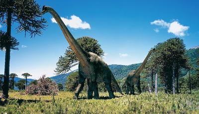 Brachiosaurus roaming the Earth in 1999's 'Walking With Dinosaurs'