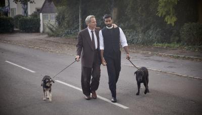 Rishi Nair and Robson Green in "Grantchester" Season 9