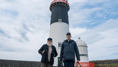 Conleth Hill as the Mad Lighthouse Keeper and Greg Davies as Wicky the Cleaner in 'The Cleaner' Season 3