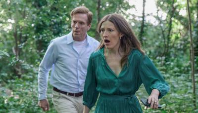 Kelly Macdonald and Damian Lewis as Helen and Peter Radley in 'The Radleys'