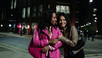 Mandip Gill and Alexandra Burke in "Curfew"