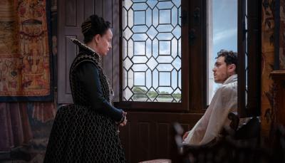 Picture shows: Catherine (Samantha Morton) visits her son Anjou (Stanley Morgan).