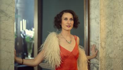 Bessie Carter as Nancy Mitford in "Outrageous"