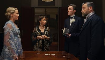 Luise Von Finckh as Clara Weiss, Charlene Mckenna as Leah Liebermann, Matthew Beard as Max Liebermann and Juergen Mauerer as Oskar Rheinhardt in 'Vienna Blood' Season 4