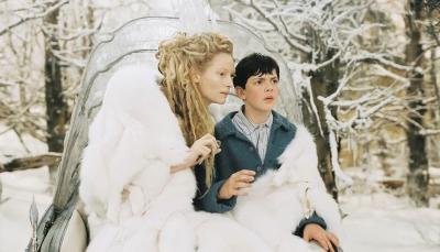 Tilda Swinton and Skandar Keynes in the 2005 Disney adaptation of "The Lion, the Witch, and the Wardrobe"