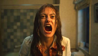 Ella Purnell as Rhiannon Lewis screaming in 'Sweetpea'