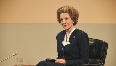 Harriet Walter as Margaret Thatcher in 'Brian and Maggie'