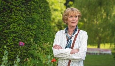 Samantha Bond as Judith Potts in 'The Marlow Murder Club' Season 1