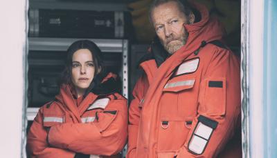 Emily Hampshire as Rose Mason and Iain Glen as Magnus MacMillan in 'The Rig' Season 2