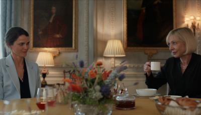 Keri Russell as Kate Wyler, Allison Janney as Grace in 'The Diplomat' Season 2