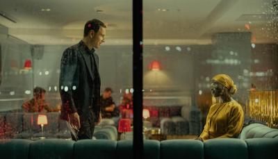 Michael Fassbender as Martian and Jodie Turner-Smith as Samia Zahir in 'The Agency' Season 1