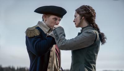 Sam Heughan Catriona Balfe in "Outlander Season 7, Part 2