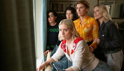 Anne-Marie Duff, Sarah Greene, Eve Hewson, Sharon Horgan, and Eva Birthistle in 'Bad Sisters'