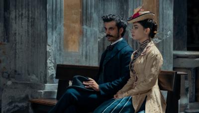 Matilda De Angelis and Gianmarco Saurino in "The Law According to Lidia Poet" Season 2