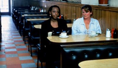 Marianne Jean-Baptiste as Hortense and Brenda Blethyn as Cynthia Rose Purley in 'Secrets & Lies'