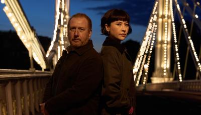 Adrian Scarborough as DI Max Arnold and Vanessa Emme as DS Layla Walsh in 'The Chelsea Detective' Season 3