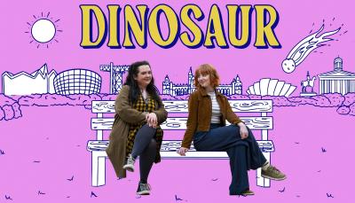 Ashley Storrie and Kat Ronney in "Dinosaur" key art